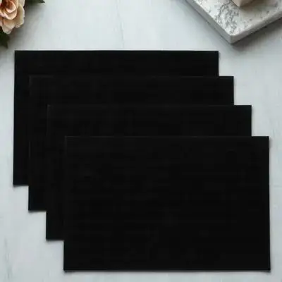 

4pcs 11"X7" Black Sponge Insert Liners For Jewelry Ring Tray 22Mm Slots Jewelry Box Pad Organizer Display Mat Storage Case