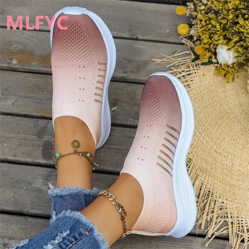 New Women's sneakers Casual Single Shoes Flat Bottom Lightweight Color Matching Single Shoes flat shoes women luxury shoes