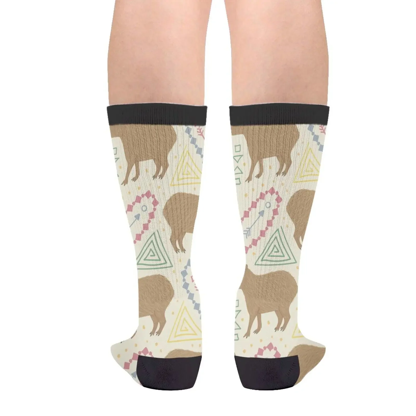 Cute Capybara Ethnic Decorative Element Shape Pattern Casual Funny Funky Novelty Socks For Men Women