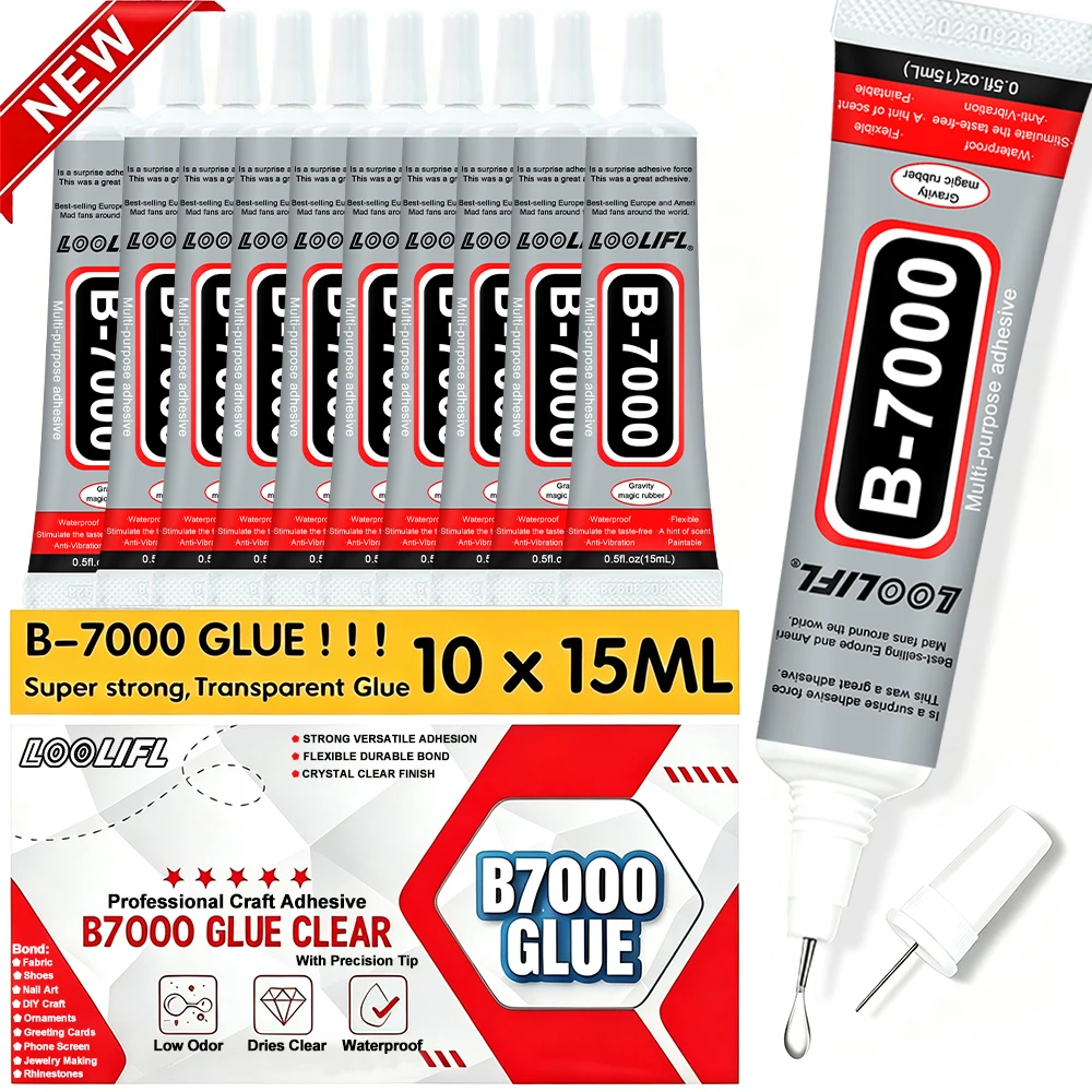 B‑7000 Glue  Multi‑Purpose Transparent Adhesive Glue For Phone Screen Repair Jewelry DIY Rhinestone Crafts Waterproof Clear Glue