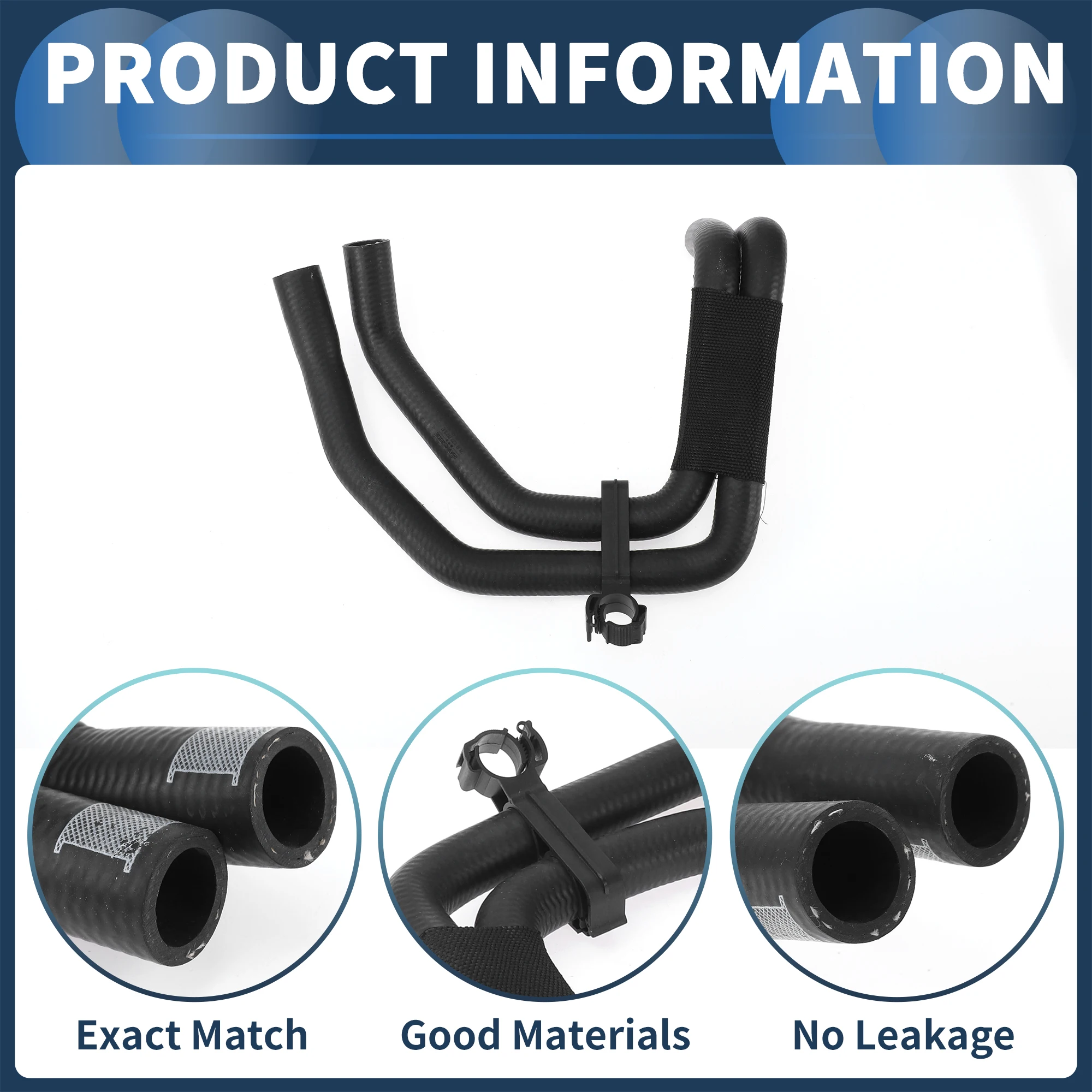 خرطوم المبرد UXCELL لأودي Q7 3.0L 2011-2015 رقم 7L8122073E أسود 1 قطعة #4