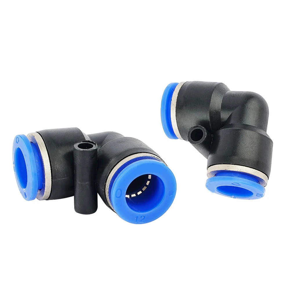 PV Pneumatic Quick Coupling Plastic Elbow L Type 4 6 8 10 12 14 16MM Pipe Hose Air Part Pipe Push in Water Quick Coupling PVG