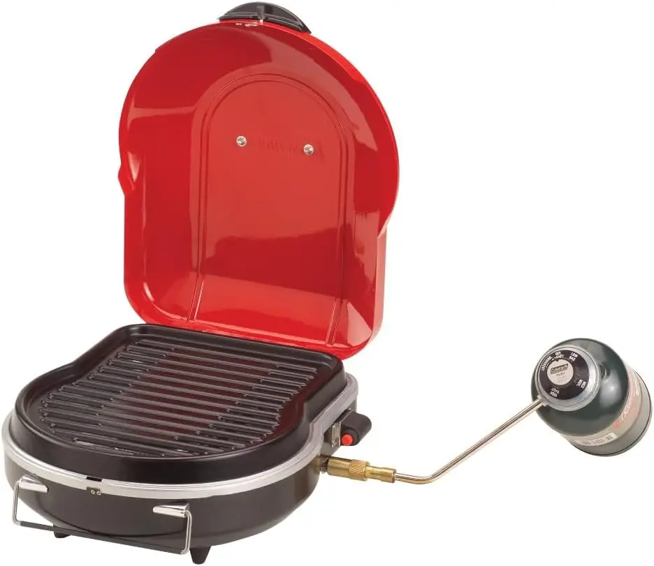 

Portable Propane Grill, Lightweight Gas Grill with Push-Button Starter & Adjustable Horseshoe Burner, Great for Camping, Tailgat