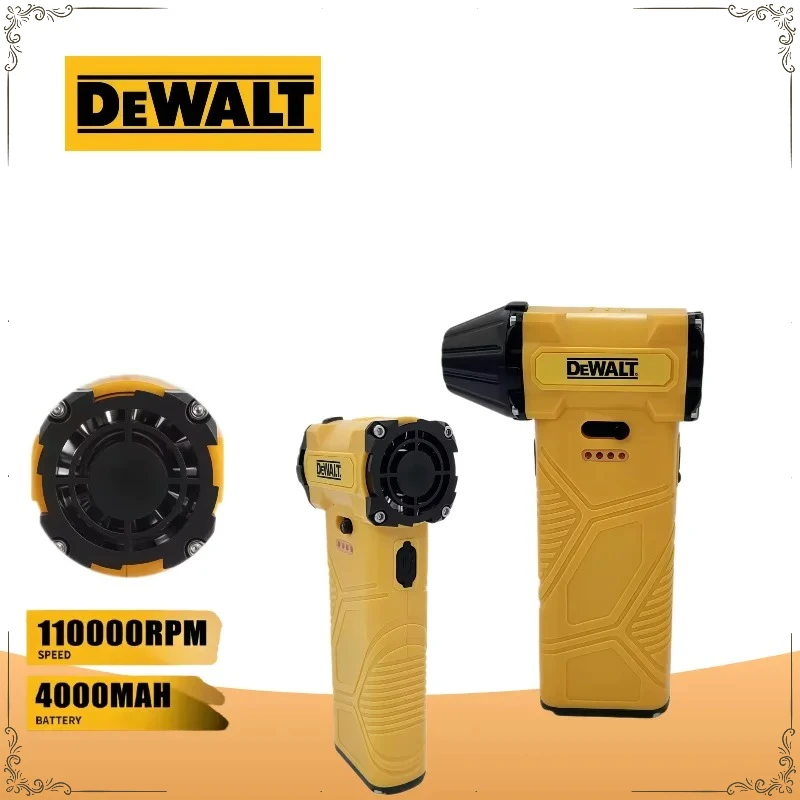 

Бесщеточная турбовоздуходувка DEWALT 110000 об/мин с зарядкой Type-C, мощный инструмент для сушки и очистки от пыли