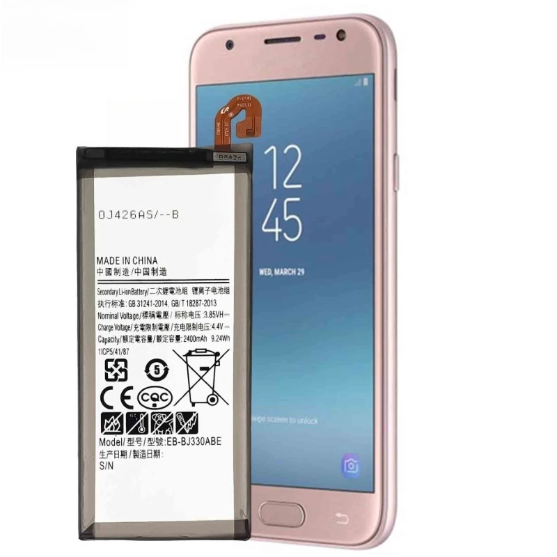 EB-BJ330ABE 2400mAh بطارية لأجهزة سامسونج غالاكسي J3 2017 SM-J330 SM-J3300 SM-J330F J330FN J330G J330L J3300 + أدوات