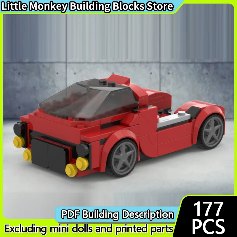 

Speed Racing Car Model MOC Building Bricks Red Freight Pickup Truck Modular Technology Children Holiday Gifts Assemble Toys Suit