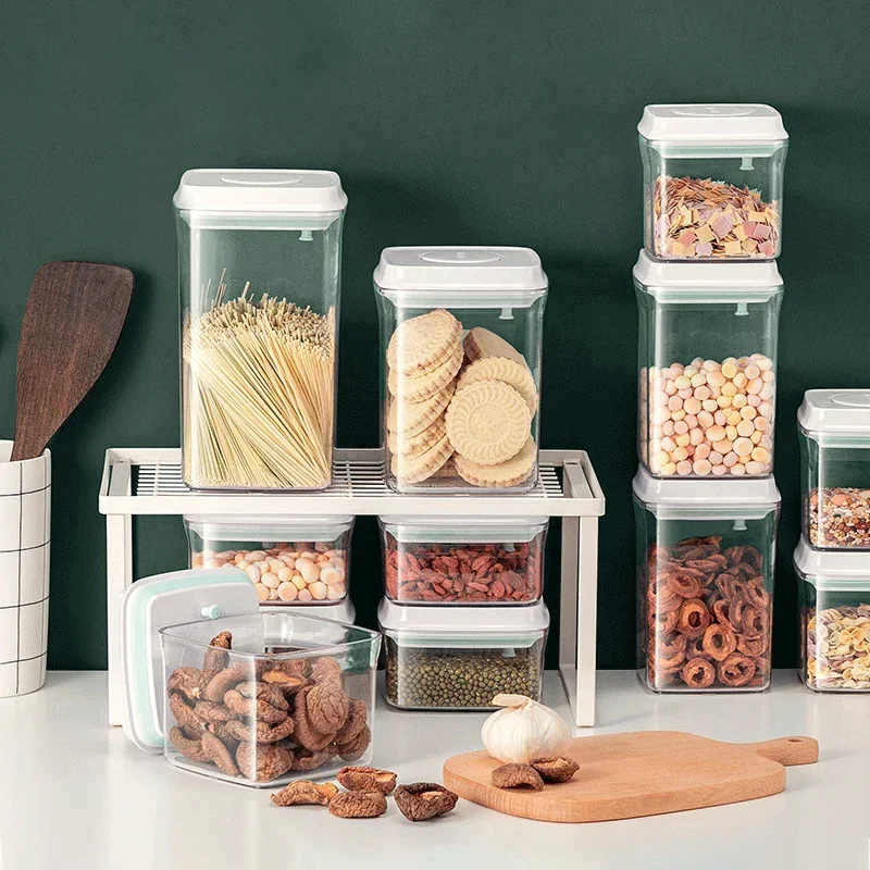 

Food Storage Airtight Container Fresh-keeping Moisture-proof Transparent Storage Jar Press-Lid Plastic Airtight Jar