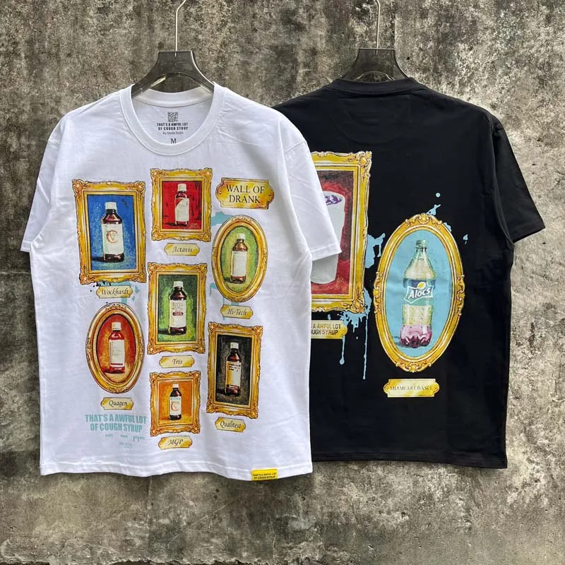 2026 That’s A Awful Lot of Cough Syrup  Frame Drink Print T-shirt Summer Men Women Retro High QualityLoose Short Sleeve Tops Tee