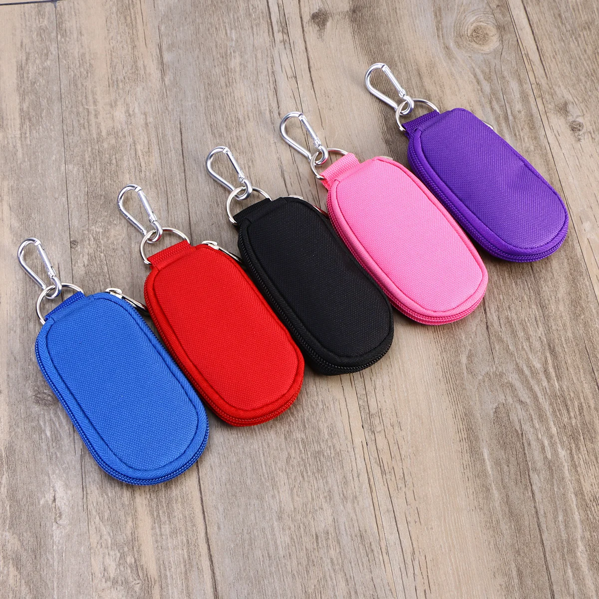 

Essential Oil Bottle Key Case Large Red Carrying Bag Clear Sealed Finish Unique Design Portable Handle Secure Oil Travel Holder