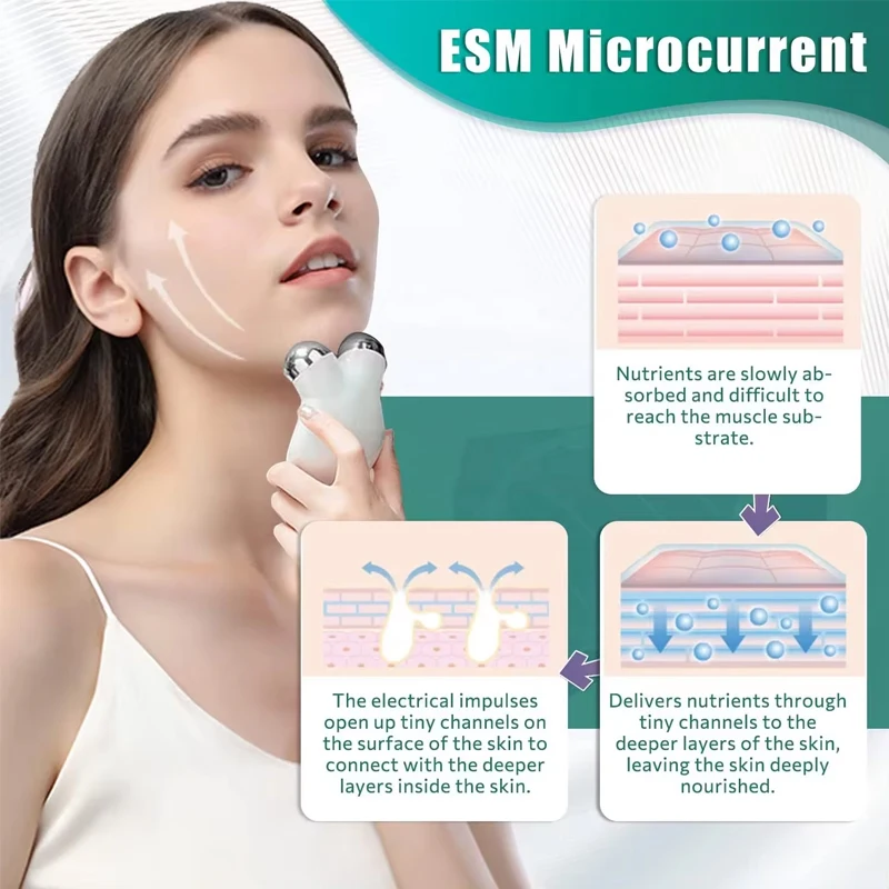 Masajeador de microcorriente para estiramiento facial, dispositivo de terapia de luz roja, herramienta para el cuidado de la piel, removedor de arrugas