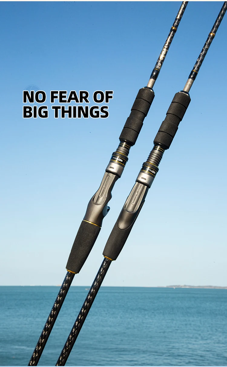 ROLLFISH Boot Kohlefaser Licht Jigging Angelrute Spinning Casting Köder Angelrute Salzwasser 2 Abschnitte WT127-141g 1,68-1,98 m – Detail 15