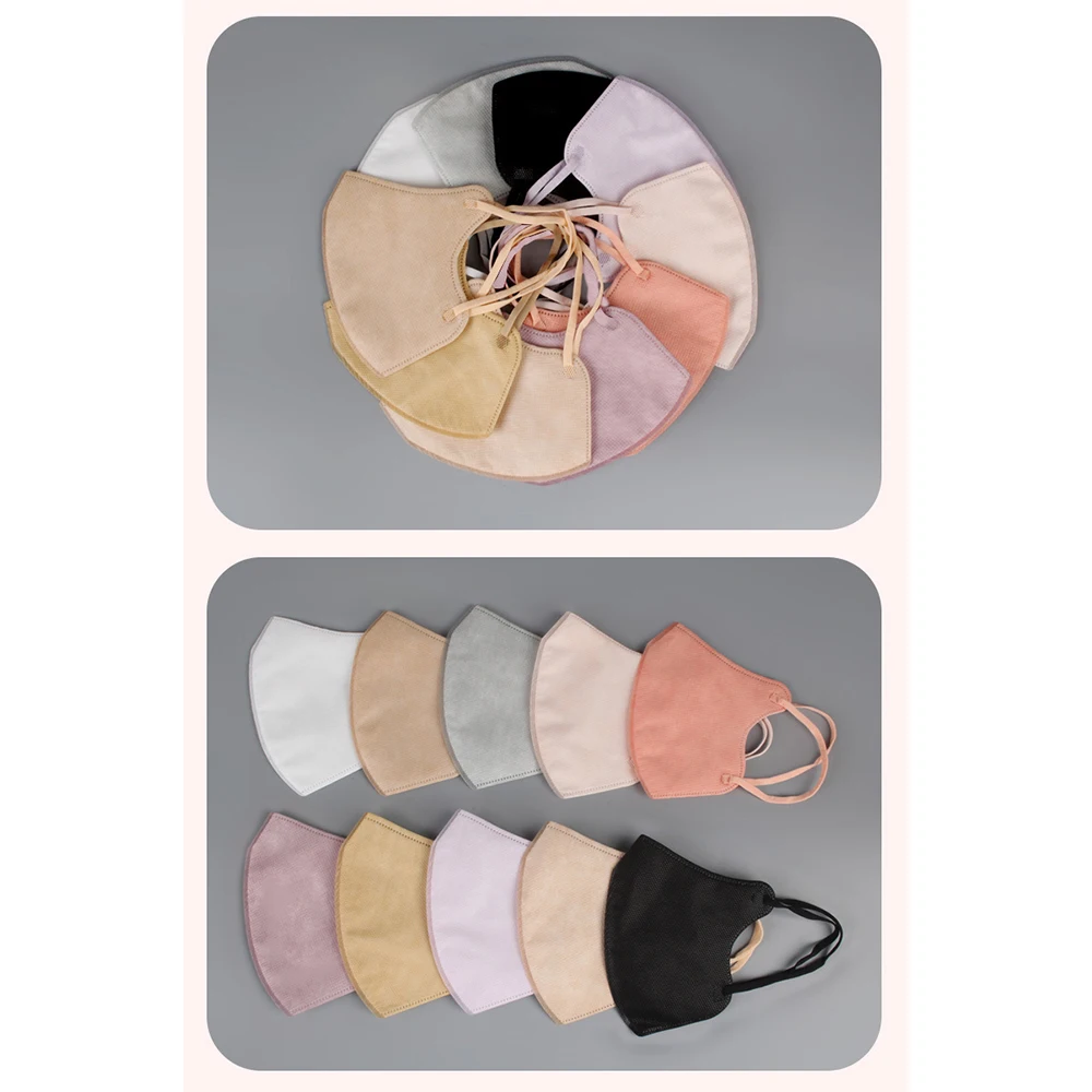 10 шт., 4-слойная противопыльная одноразовая маска, дышащая защитная 3D маска для лица, японская однотонная велосипедная маска для лица, спорт на открытом воздухе