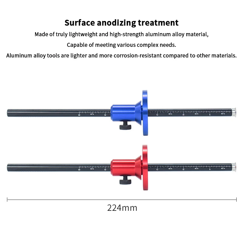 1 PC Precision ล้อเครื่องหมาย Gauge-ไม้ Scriber นิ้วและ MM Scales สําหรับ Perfect Parallel Line Drawing-เหมาะสําหรับ Mort