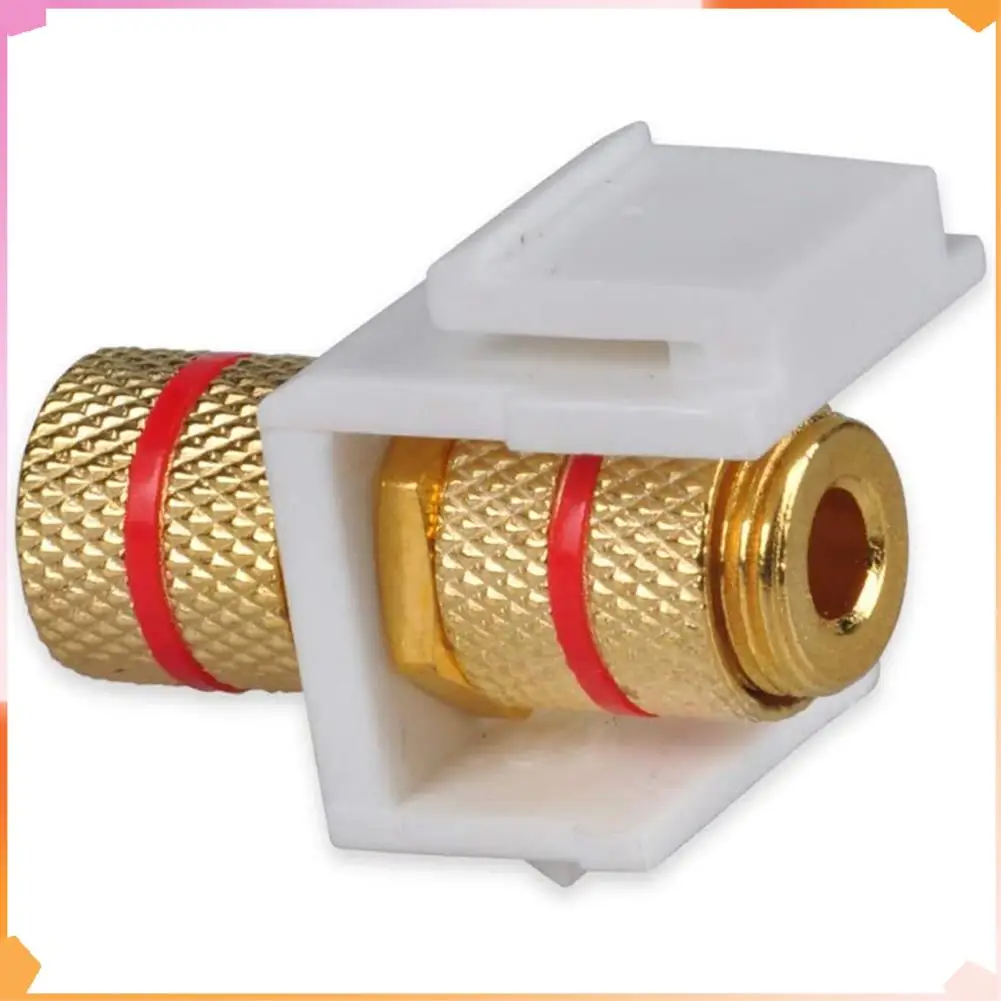 

B94A Speaker Post Snap-In Banana Keystone Jack - White, 20Pcs