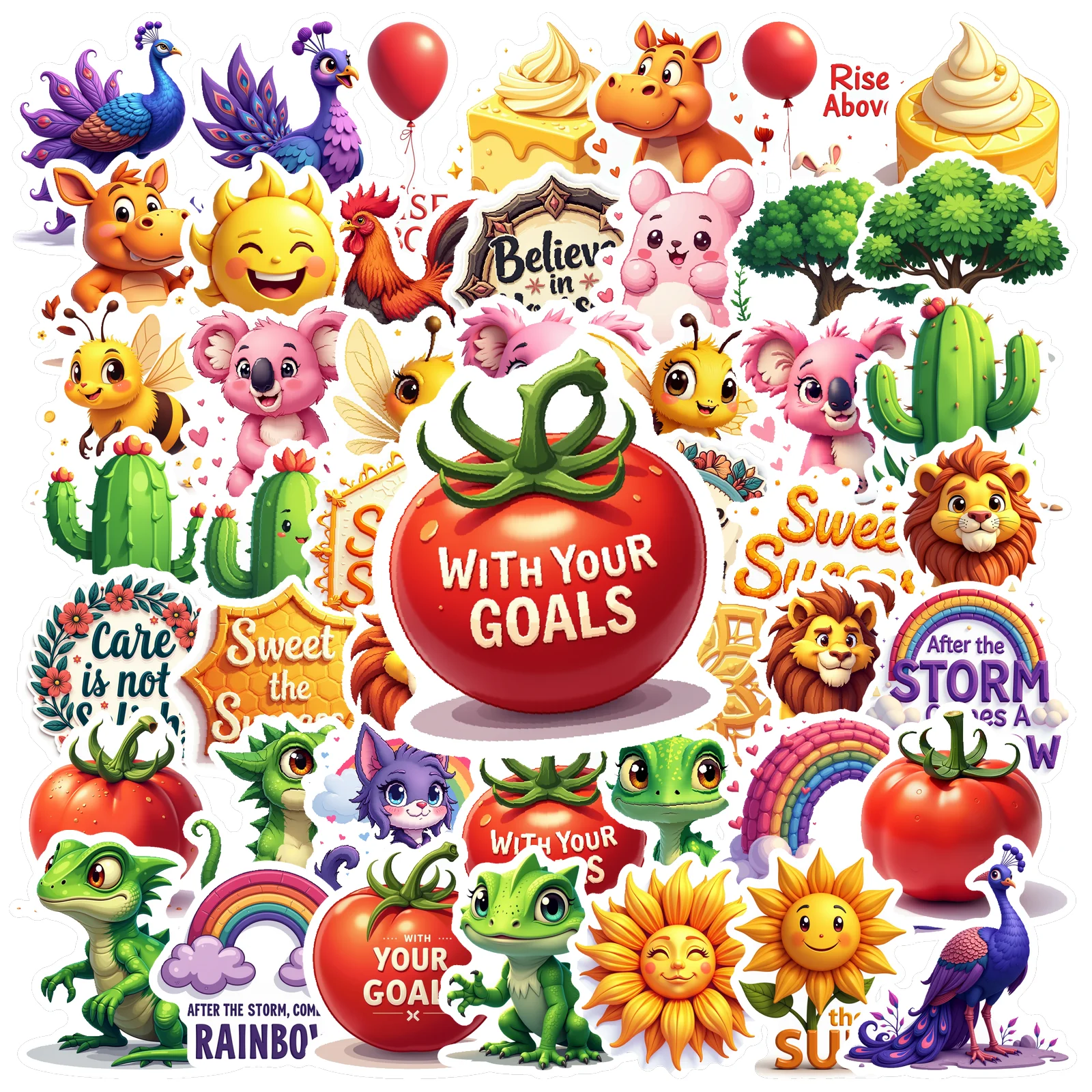 50pcs Stickers Animal Stickers Stickers For Laptop Motorcycle Luggage Phone Guitar Laptop Helmet Skateboard DIY Phone