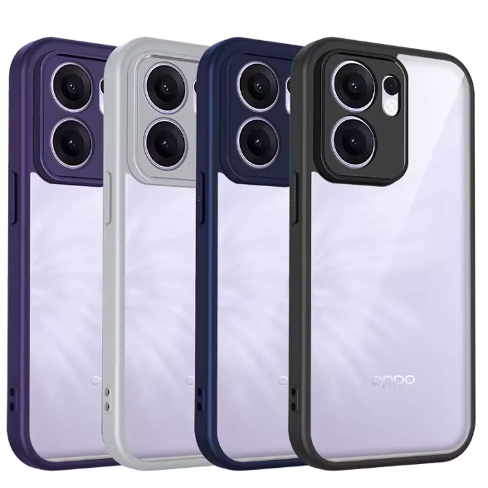 Für Oppo Reno 15F Hülle Oppo Reno 15 Fs 5G Handyhülle Reno15F Cover Stoßdämpfende Silikon-Schutzhülle Transparente Matte Rückseite Harte Abdeckung