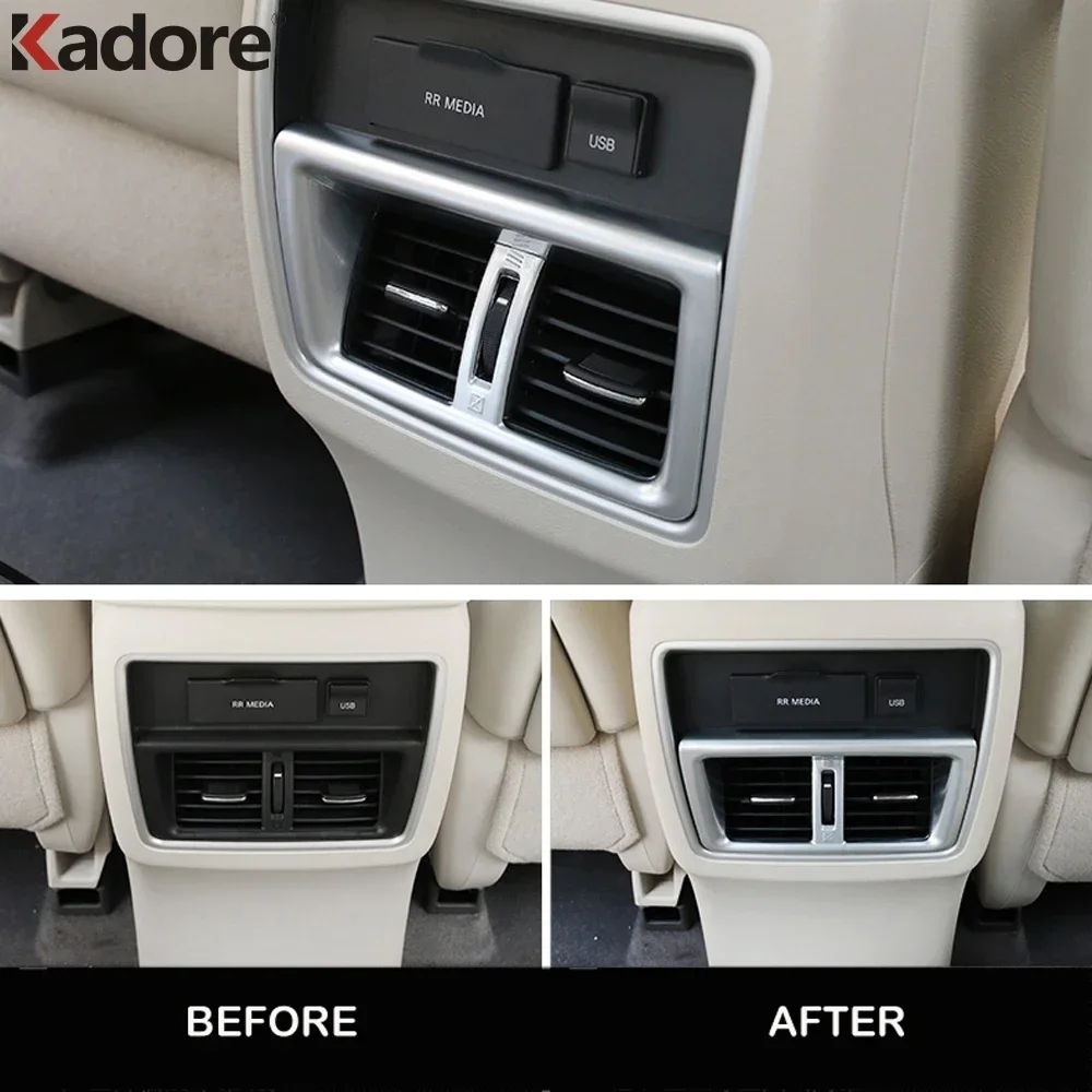 Voor Nissan Murano 2015 2016 2017 2018 Interieur Achterbank Air Vent Outlet Cover Trim Frame Decoratie Auto Sticker Accessoires