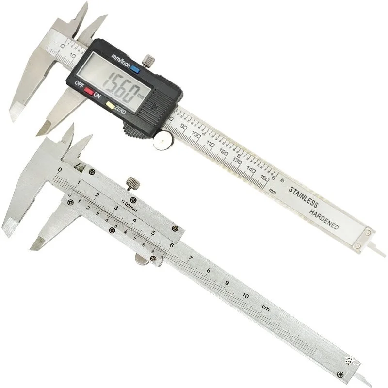 

Цифровой штангенциркуль 100/150 мм, электронный штангенциркуль с двойной шкалой, высокоточный, для измерения внешнего диаметра и толщины ювелирных изделий