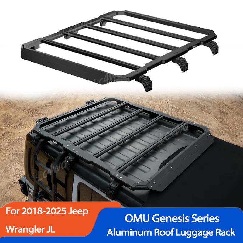 

LC4WD 4x4 Exterior Accessories OMU Series Aluminum Roof Rack Cargo Carrier Luggage Basket For 2018-2025 Jeep Wrangler JL