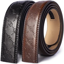 Belts Famous Brand Women Belt Dress Quality Genuine Luxury Leather Cowhide Leather Belt Without Automatic Buckle Mens Ratchet Be