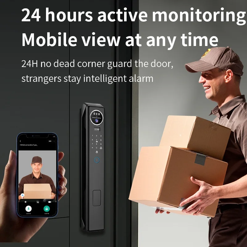 

TUYA Smart Lock Intercom Security Door Real-Time Video Call 3D Face Recognition Fingerprint Smart Camera for Wood Steel Door