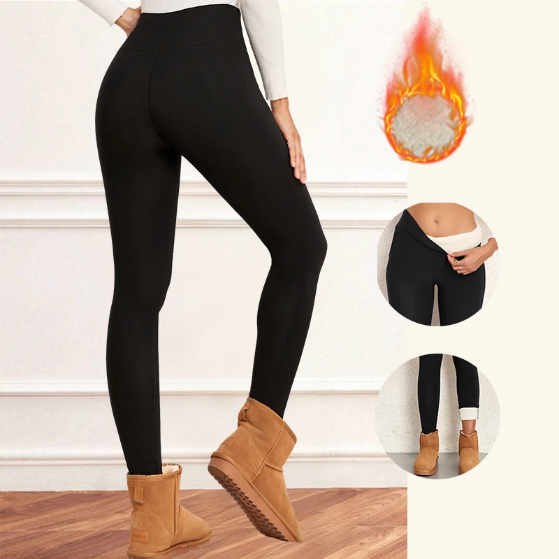 Mulheres leggings de veludo com bolsos outono inverno quente lã collants veludo cor sólida evitar frio leggings estiramento leggings