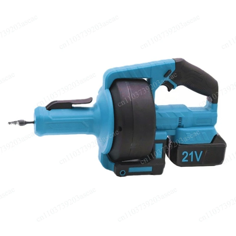 21V new blue high-power pipe dredging machine household toilet pipe dredging