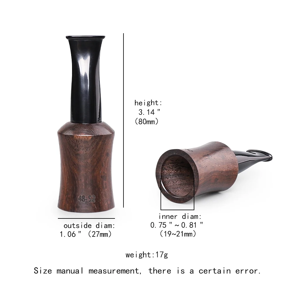 1pc Cigar Cigarette Holder Black Sandalwood Ebony Cigar Holder Cigar Bite Holder Extension Mouth Filter Removable Cigar parts