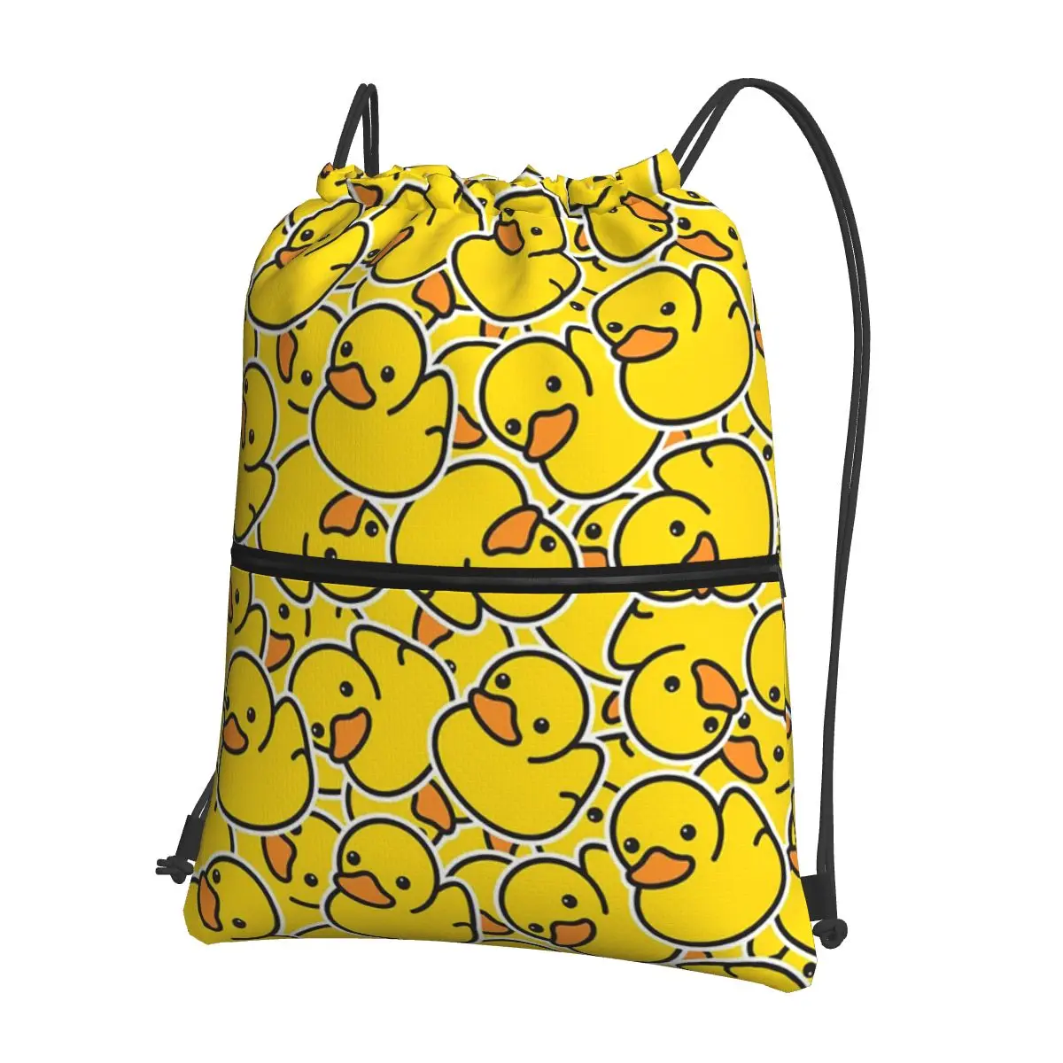 

Желтые классические резиновые рюкзаки с уткой, повседневные портативные сумки на шнурке, спортивные сумки, сумки для книг для путешествий, школы