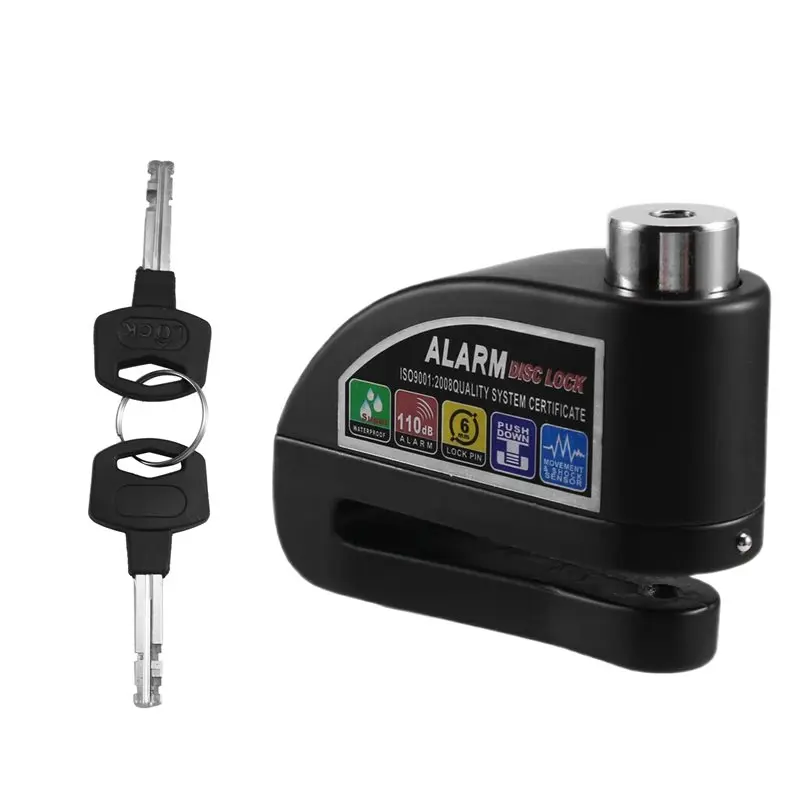 【BRILLIANT 】Bicycle Wheel Disc Brake Lock Motorcycle Scooter Disc Brake Lock Waterproof Security Alarm Protection