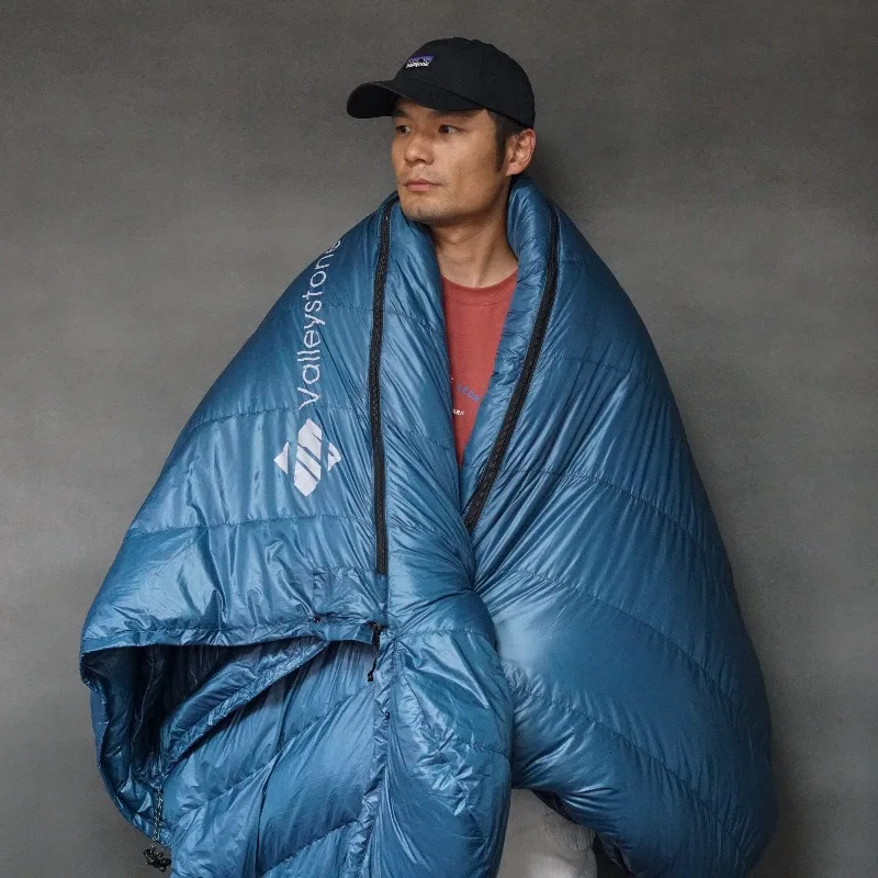 Envelope Down Sleeping Bag 650 Fill Power 90% White Duck Down Spliceable 2‑Person 20D Rip‑stop Nylon Camping Hiking Backpacking