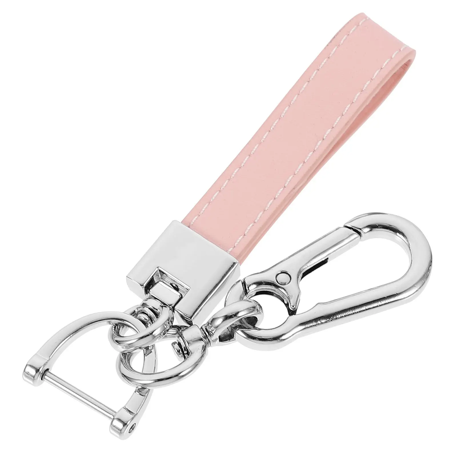 

Key Lanyard Zinc Alloy Cowhide Key Chain Car Holder Keyring Waist Pendant Lightweight Durable Anti Lost Practical Storage