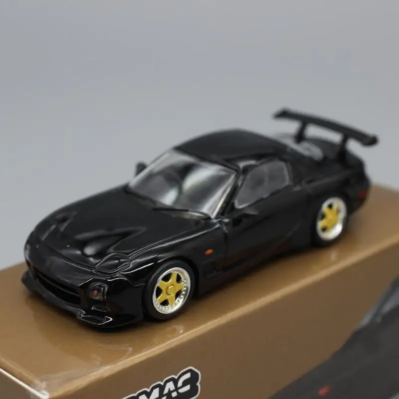 

Tarmac Works TW 1/64 RX-7 FD3S A-Spec Black Chase Varnish Die-cast Alloy Car Model Collection Gift