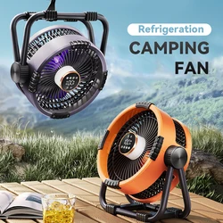 Remote Control Camping Fan With Hook and Light USB Rechargeable 20000mAh Portable Tent Ceiling Fan 4 Gear Speed Adjustable