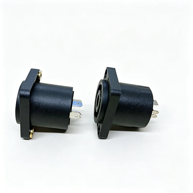 4 Pin Speakon Panel Mount Female Socket Audio Connector for Speaker Cable Amplifier PA System Audio Video Cable Wire Adapter nut - view 5