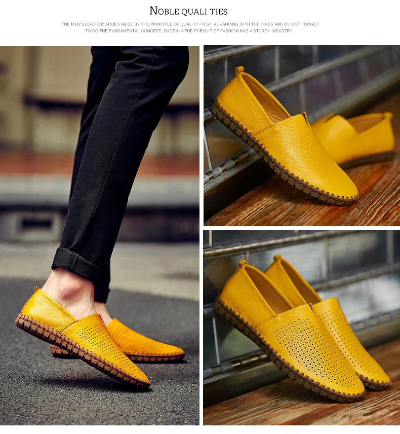 Mode männer Fahren Schuhe Handgemachte Leder Männer Müßiggänger Weiche Atmungsaktive männer Casual Schuhe Zapatillas Hombre Große Größe 38-48 – Detail 17