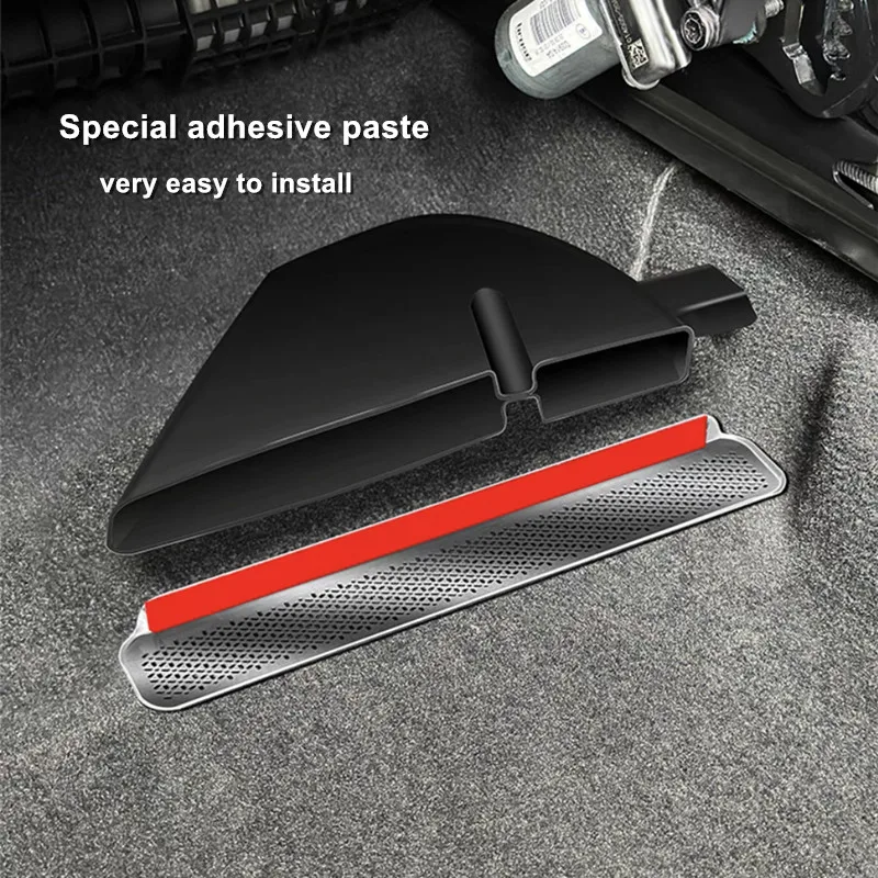 Cubierta protectora de Metal a prueba de polvo para salida de aire inferior del asiento trasero de coche, embellecedor para Volvo XC90 XC60 S90 V60 S60 V90, accesorios interiores