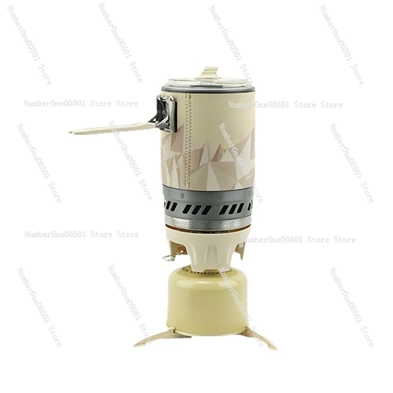 

Outdoor camping picnic picnic set hot pot windproof and energy-saving stove portable integrated stove pot