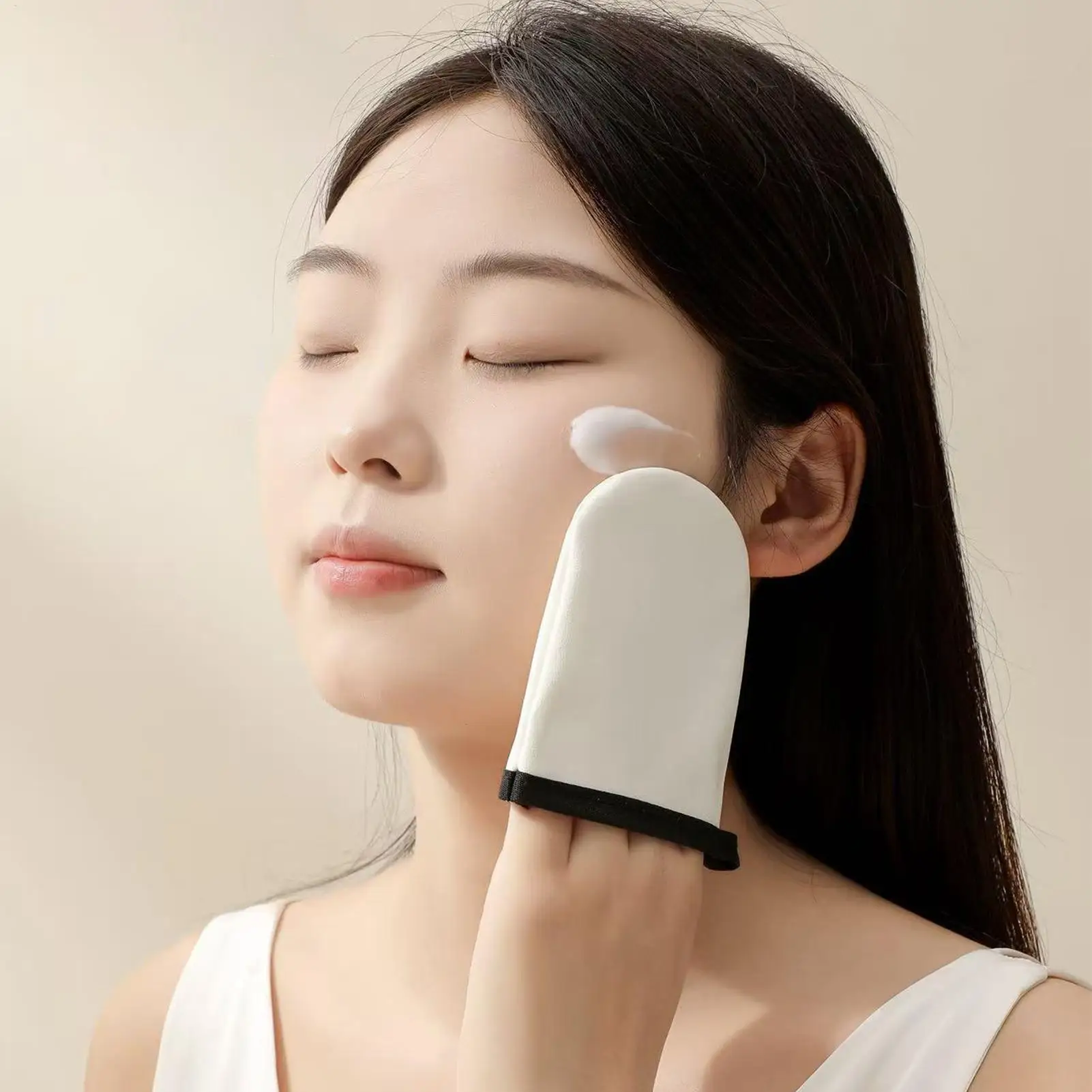 Gant de bronzage sans soleil, applicateur de gant auto-bronzant, applicateur de dos, gant de Lotion pour le corps lavable, applicateur de maquillage, artefact paresseux