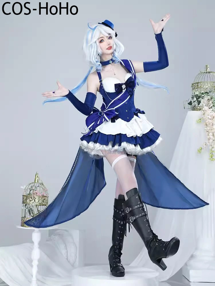 COS-HoHo Genshin Impact Furina tuta da gioco splendido vestito uniforme Costume Cosplay Halloween Carnival Party gioco di ruolo Outfit donna