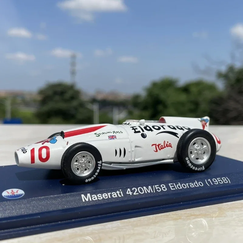 1:43 1958 Maserati 420M Eldorado F1 Track Formula Car Model Diecasts Metal Retro Classical Racing Car Model Collection