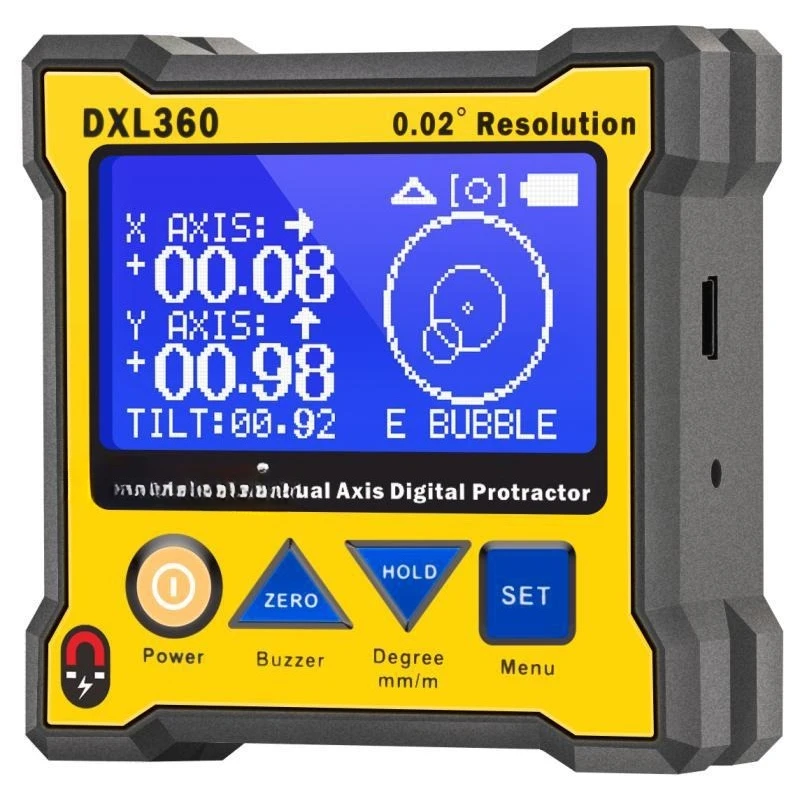 Dual-axis digital display level Electronic inclinometer Angle ruler Horizontal ruler with magnetic DXL360