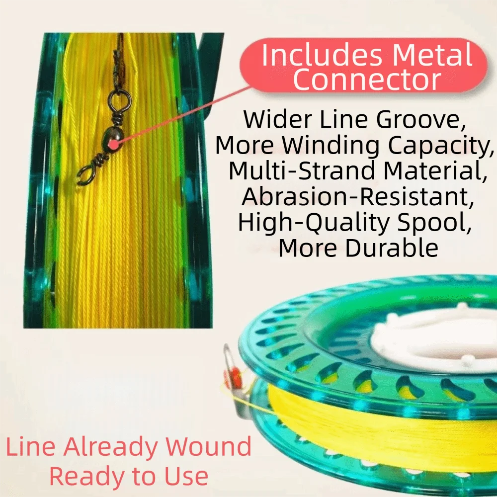 

150/300/400/500M Kite Reel Winder with Line Plastic Flight Handle Tools Flying Tool Kite Reel Durable with Lock