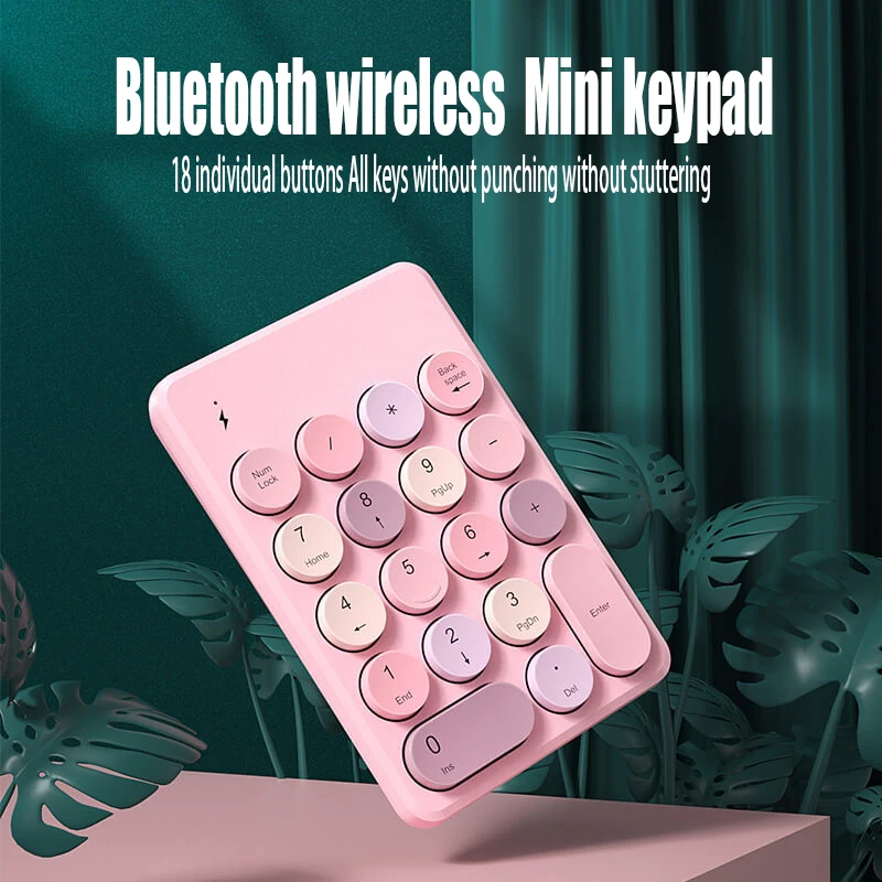 Gift giving wireless bluetooth small Numeric keypad usb external bank accountant cashier cute