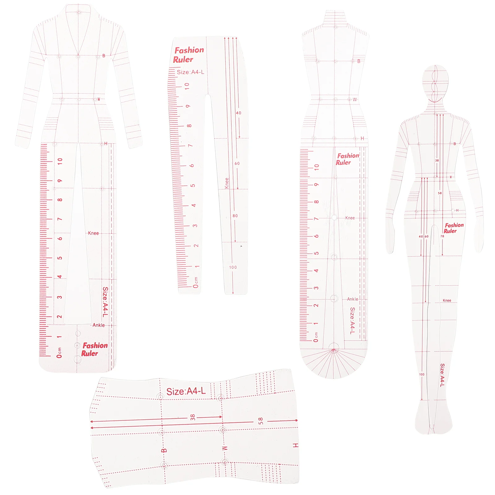 Modell Lineal Mode Design Werkzeug Präzision Nähen Kleidung Zeichnung Vorlage Schneider Handwerk Kunststoff Humanoiden Vorlagen