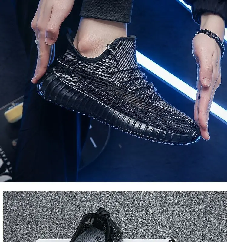 Neue Frühlings- und Herbst-Herrenschuhe aus atmungsaktivem Mesh-Canvas, modische Freizeitsneaker im koreanischen Trend, leichte Wanderschuhe – Detail 9