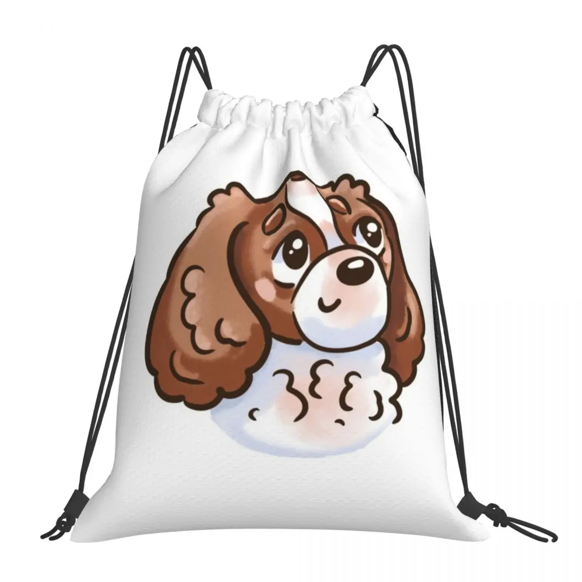 

Cute Cavalier King Charles Spaniel Backpacks Fashion Portable Drawstring Bags Storage Bag Book Bags For Man Woman Students