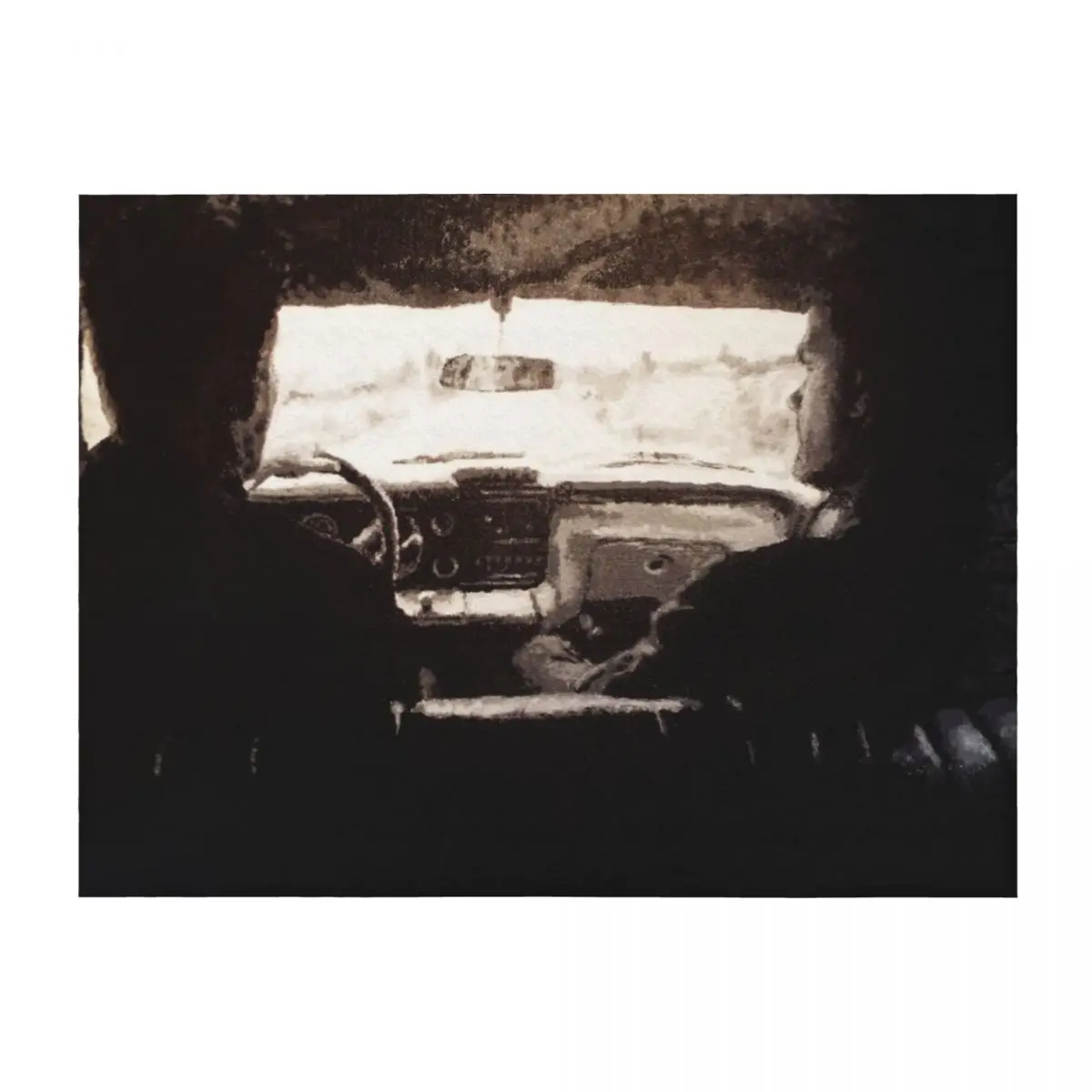 

Supernatural: Black & White Backseat Throw Blanket wednesday Blankets For Baby Baby Decorative Beds Blankets