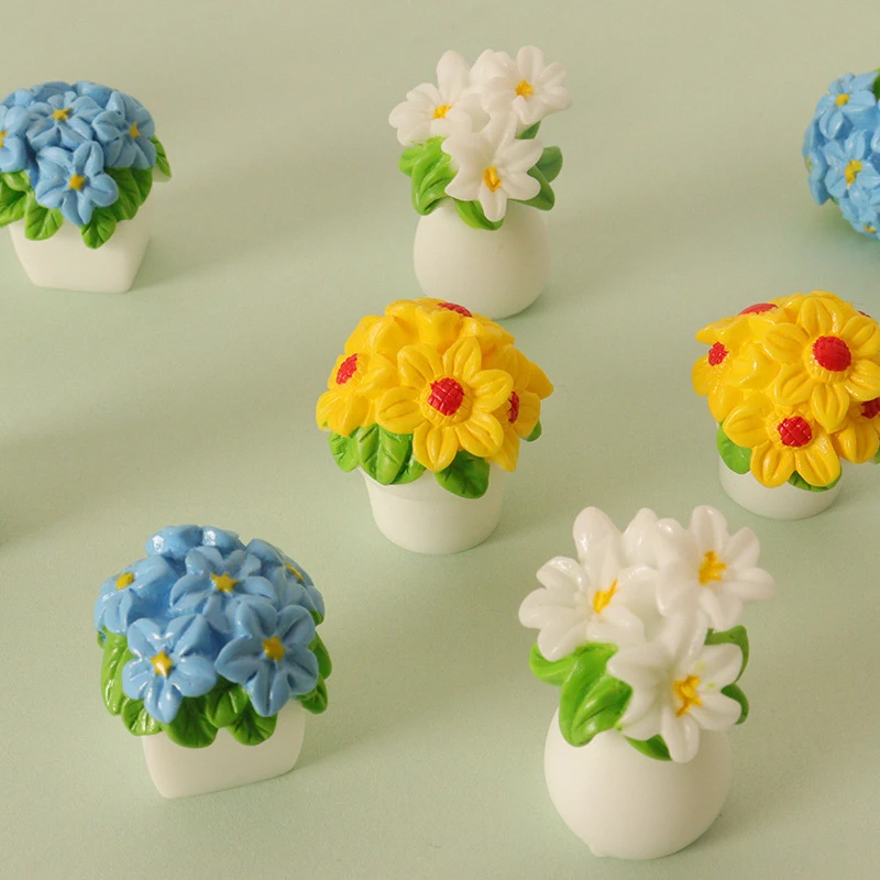 

1PC Dollhouse Mini Flower Simulation Miniature Flower Pot Doll Accessories Scene Shooting Prop DIY Decoration