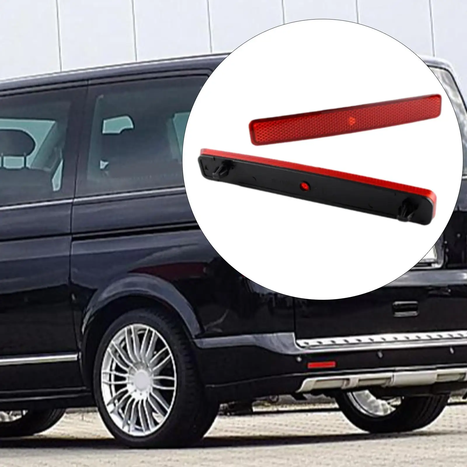 

2x Rear Bumper Reflector 7E0945105 7E0945106 Easy Installation Parts Automotive Tail Back Bumper for VW Multivan Caravelle